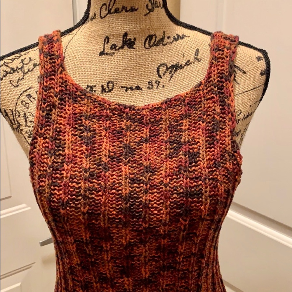 Hand Knitted Tank with Fringe